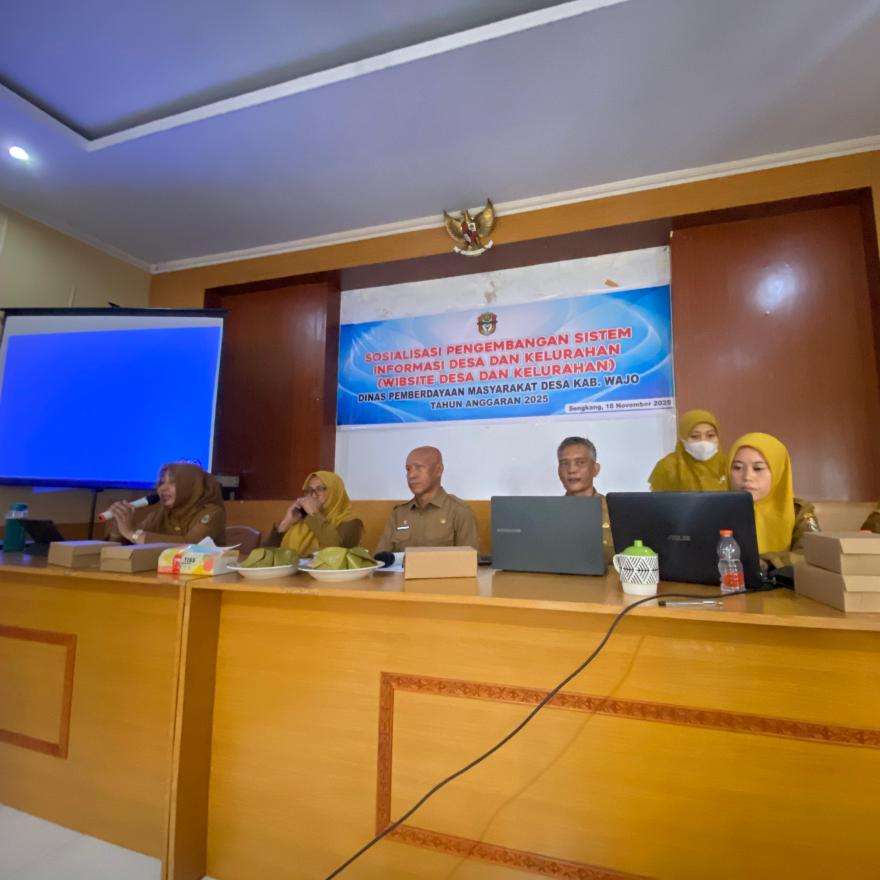 Sosialisasi Pengembangan Sistem Informasi Desa Digelar di Aula PMD Wajo